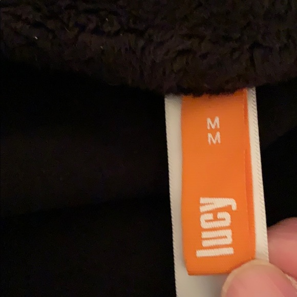 LUCY fluffy black fleece zip jacket with back  bow - Picture 5 of 13